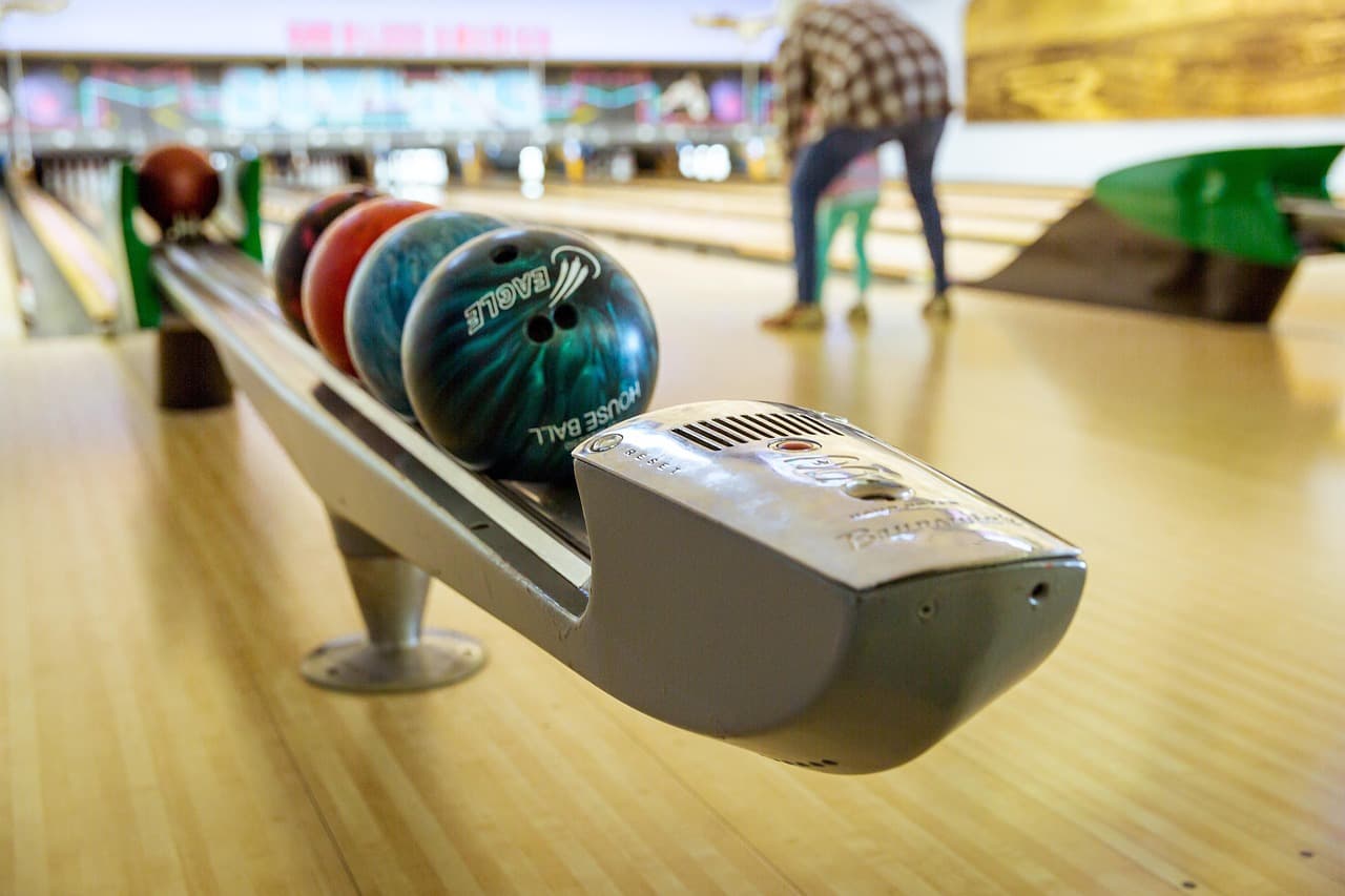 Modern bowling alley lanes
