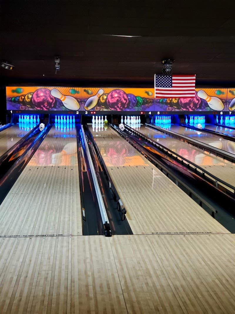 Interior view of 10 Pin Alley bowling alley