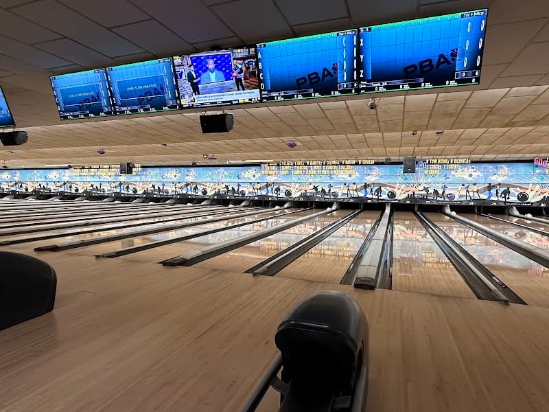 Interior view of 222 Dutch Lanes bowling alley