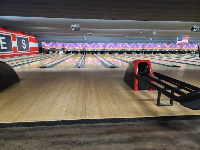 Interior view of AMF All Star Lanes - Greensboro bowling alley
