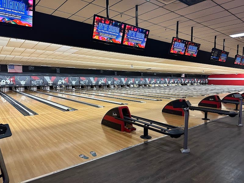 Interior view of AMF Arc Lanes bowling alley
