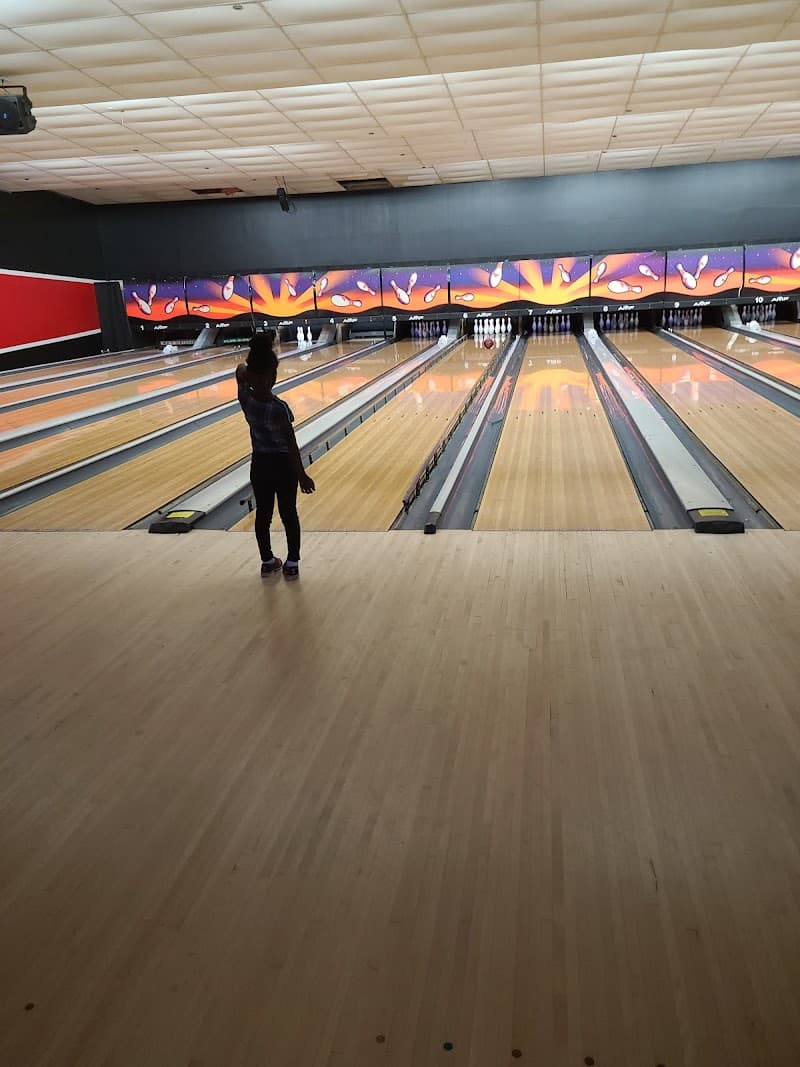 Interior view of AMF DeSoto Lanes bowling alley