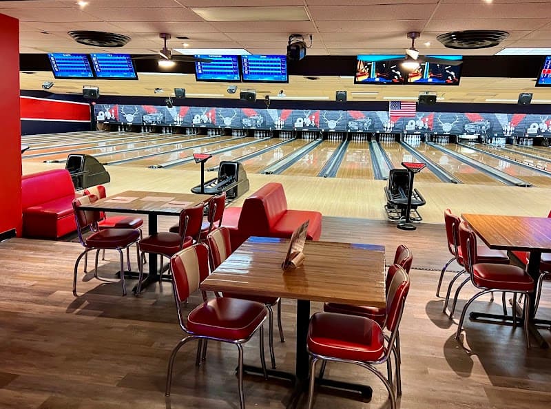 Interior view of AMF Fairview Lanes bowling alley