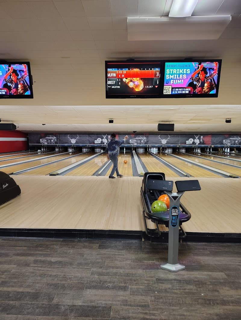 Interior view of AMF Norfolk Lanes bowling alley