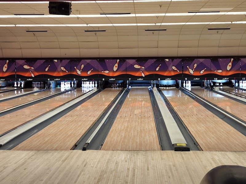 Interior view of AMF Pinole Valley Lanes bowling alley