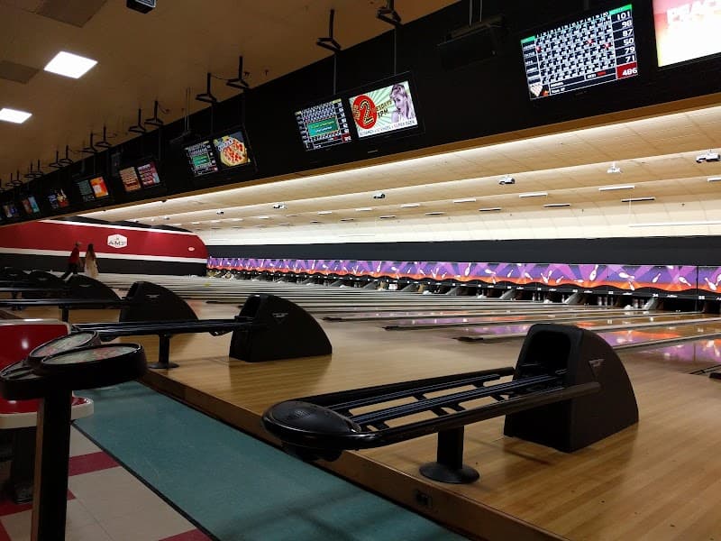 Interior view of AMF Southtown Lanes bowling alley