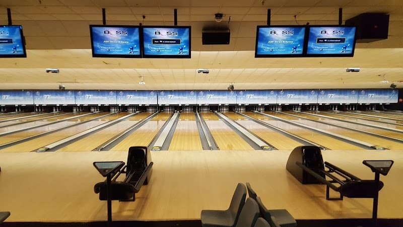 Interior view of AMF Syracuse Lanes bowling alley