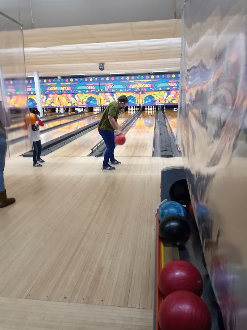 Interior view of Abbott Lanes bowling alley