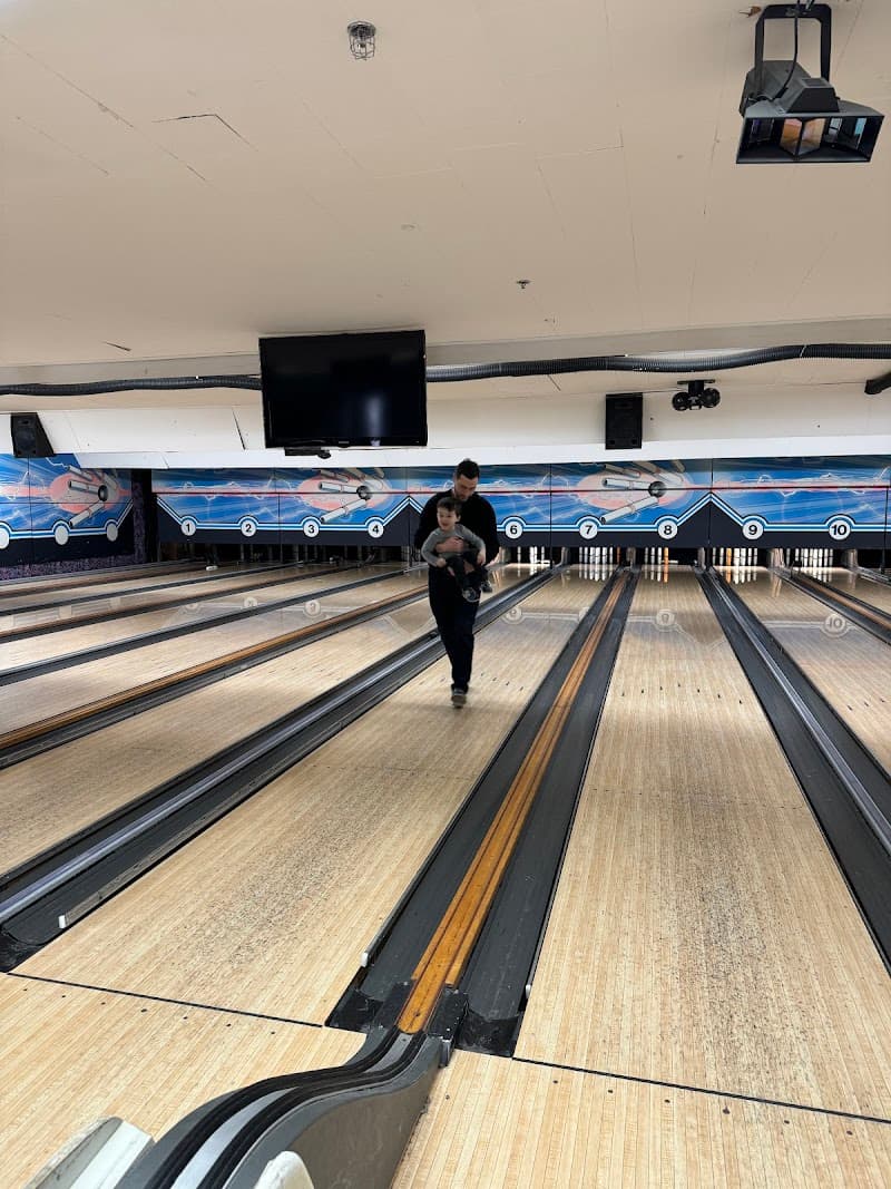 Interior view of Acton Bowladrome & Arcade bowling alley