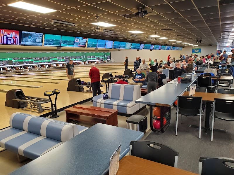 Interior view of Anchor Lanes bowling alley