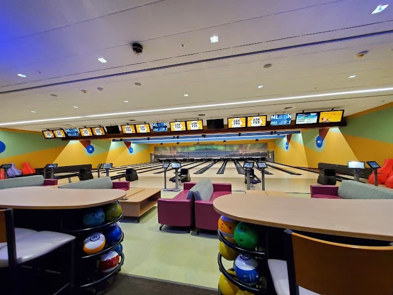 Interior view of Arctic Nite Lanes Bowling Center bowling alley