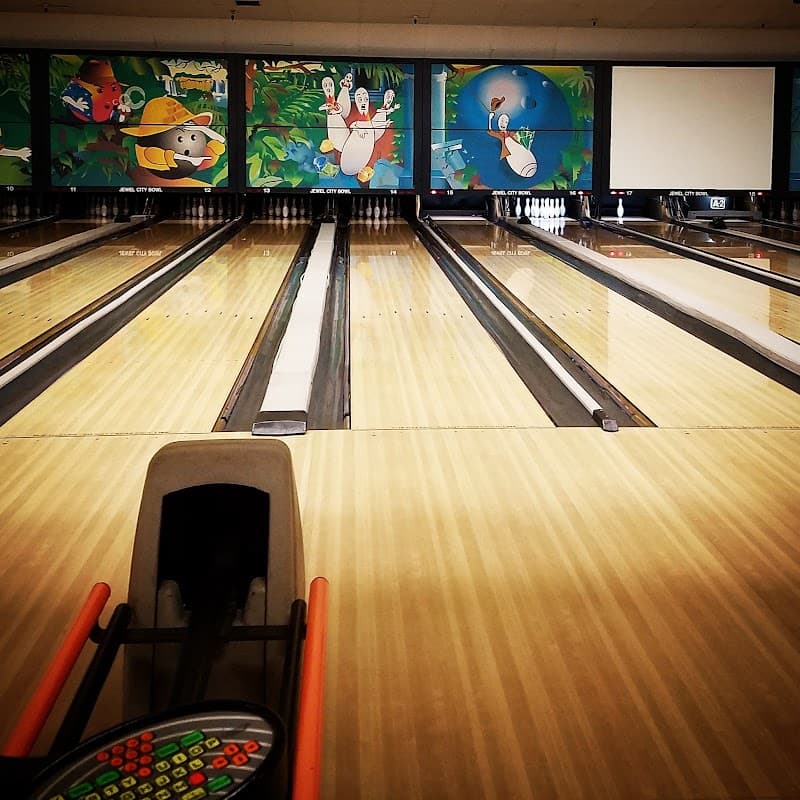 Interior view of Back Alley Bowling - Glendale bowling alley