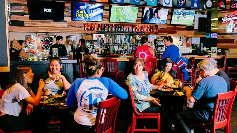 Interior view of Back Alley Bowling - Northridge (formerly Matador Bowl) bowling alley