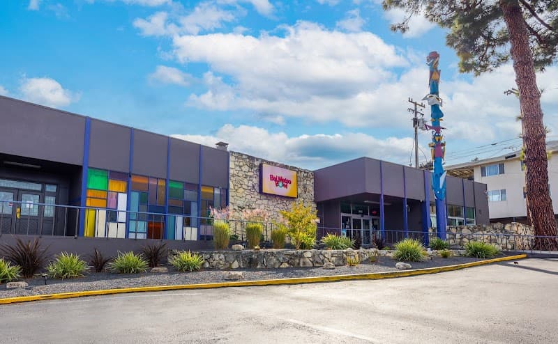 Interior view of Bel Mateo Bowl bowling alley