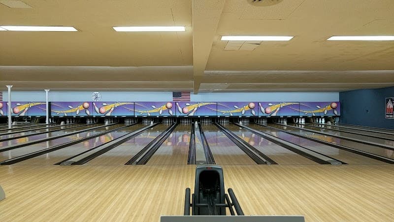 Interior view of Beverly Lanes bowling alley