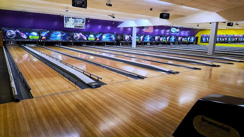 Interior view of Bowl 10 Fairborn bowling alley