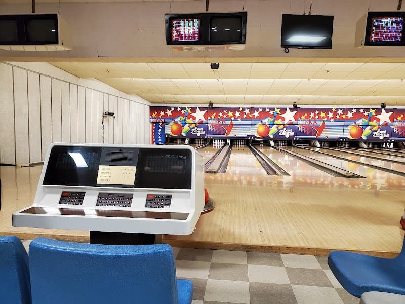 Interior view of Bowl America Burke bowling alley