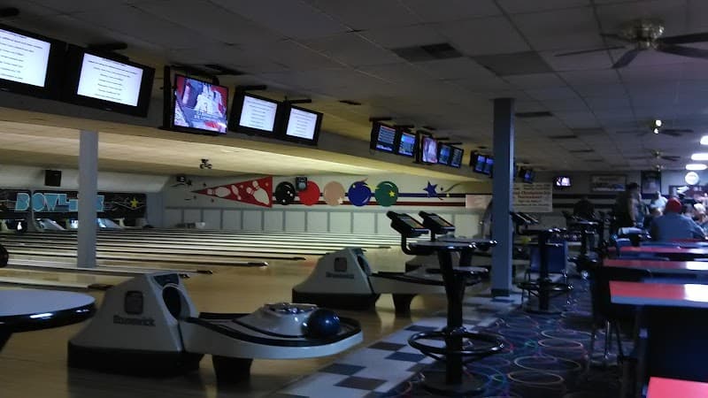 Interior view of Bowl O Drome bowling alley