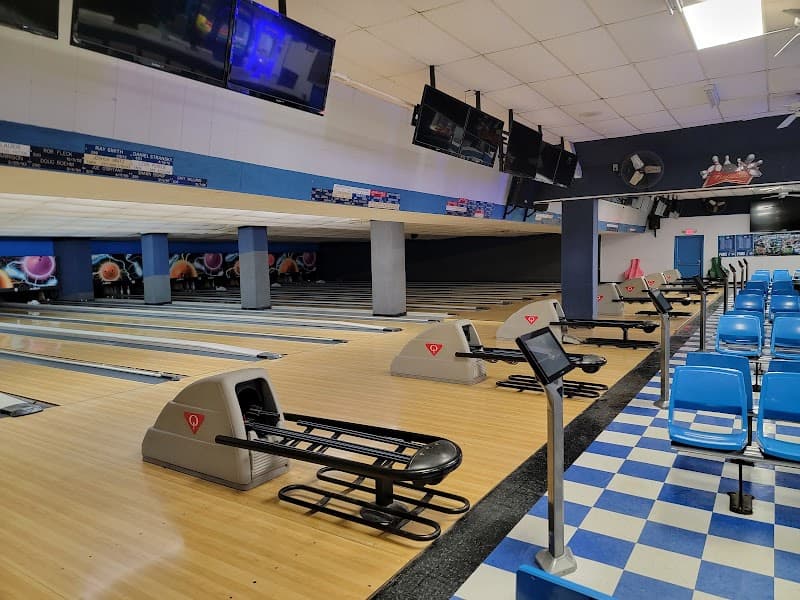 Interior view of Bowladium bowling alley