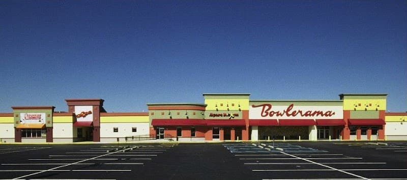 Interior view of Bowlerama bowling alley