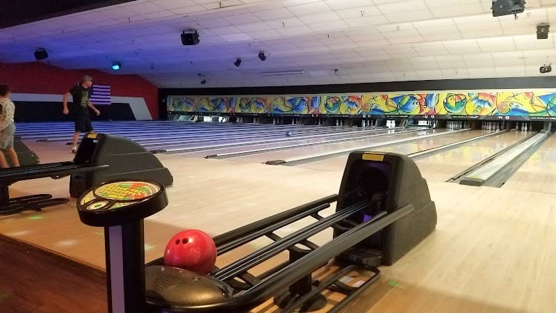 Interior view of Bowlero Bakersfield bowling alley