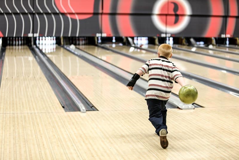 Interior view of Bowlero Bartlett bowling alley