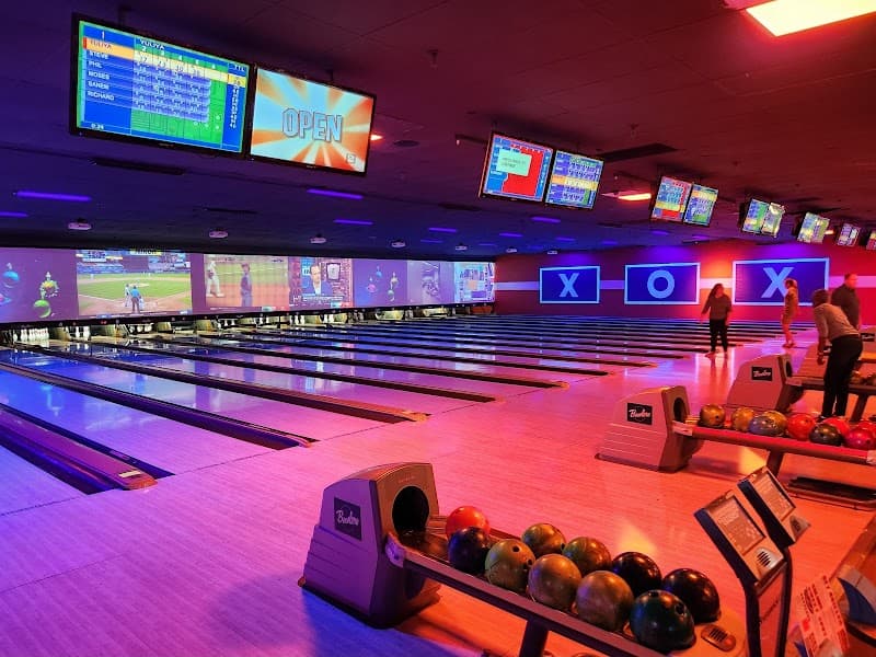 Interior view of Bowlero Belleville bowling alley