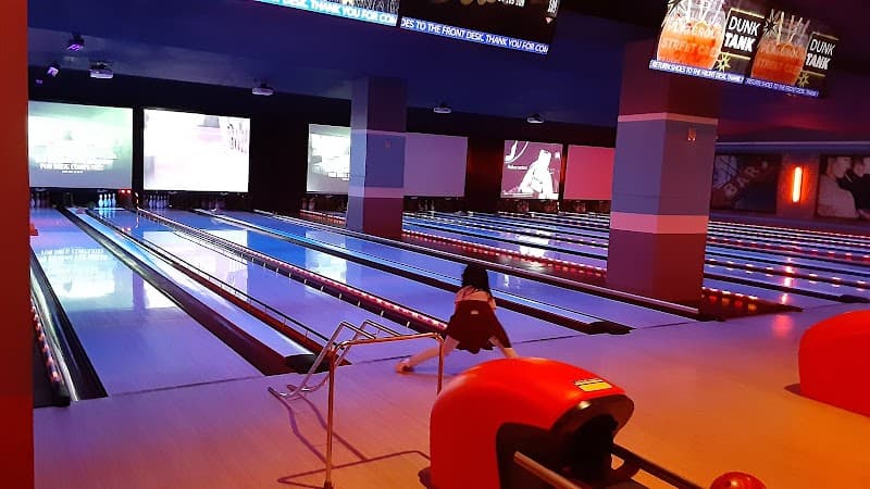 Interior view of Bowlero Charlotte bowling alley