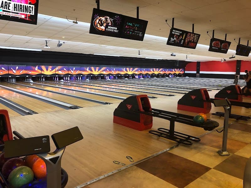 Interior view of Bowlero Kenner bowling alley