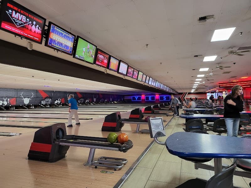 Interior view of Bowlero Kyrene bowling alley