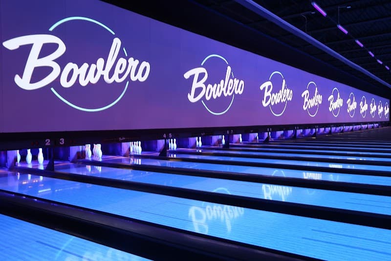 Interior view of Bowlero Lone Tree bowling alley