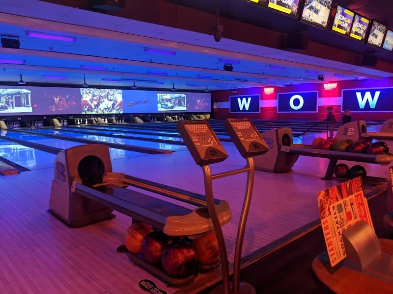 Interior view of Bowlero Murrieta bowling alley