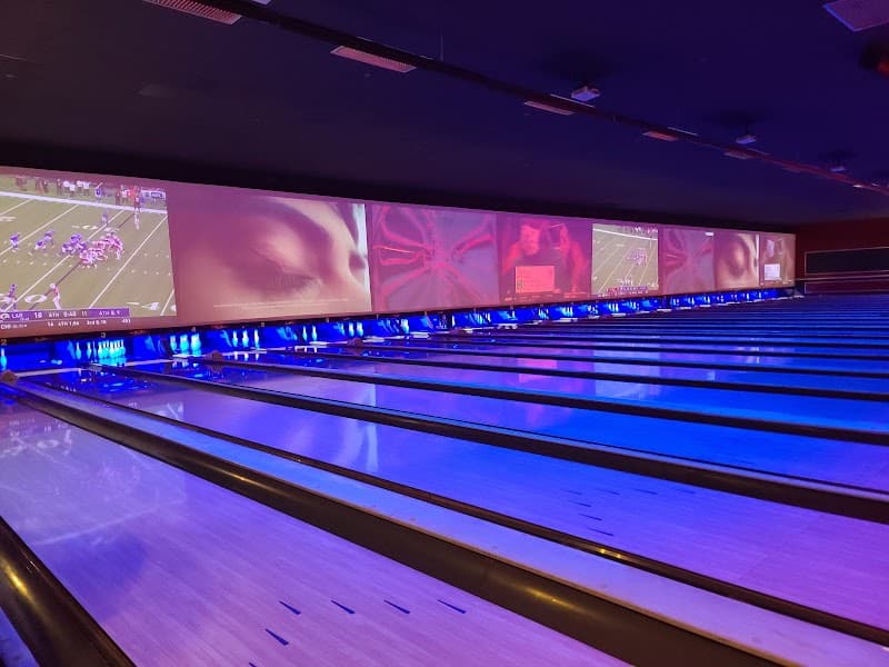 Interior view of Bowlero San Antonio bowling alley