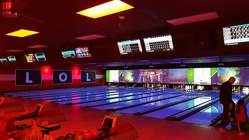 Interior view of Bowlero Stafford bowling alley