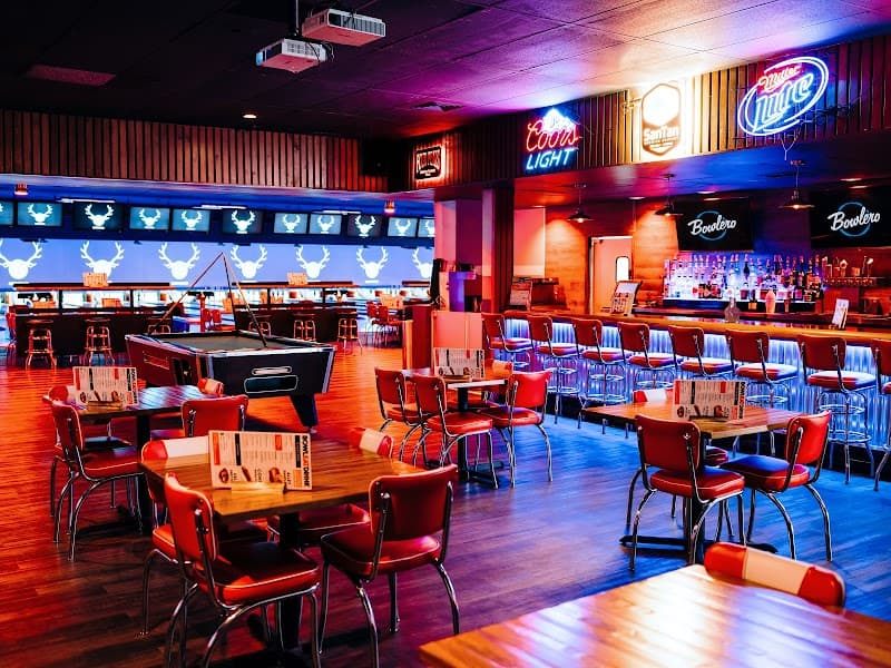 Interior view of Bowlero Via Linda bowling alley