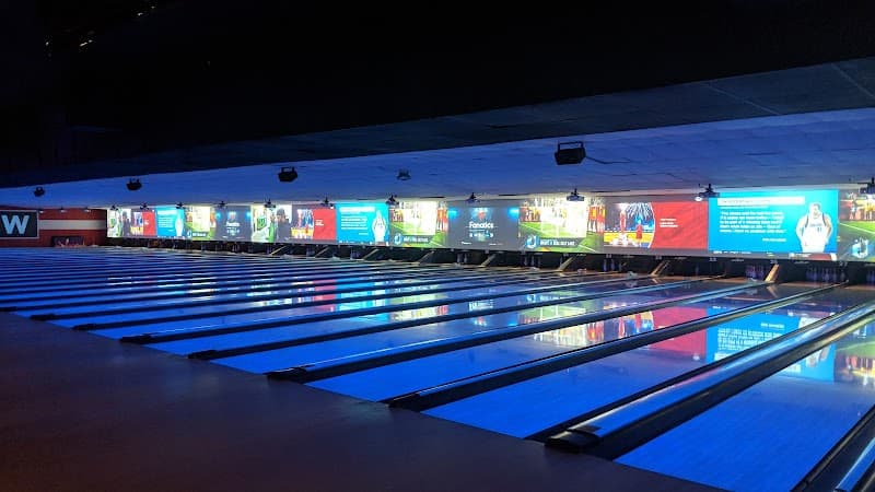 Interior view of Bowlero Waco bowling alley