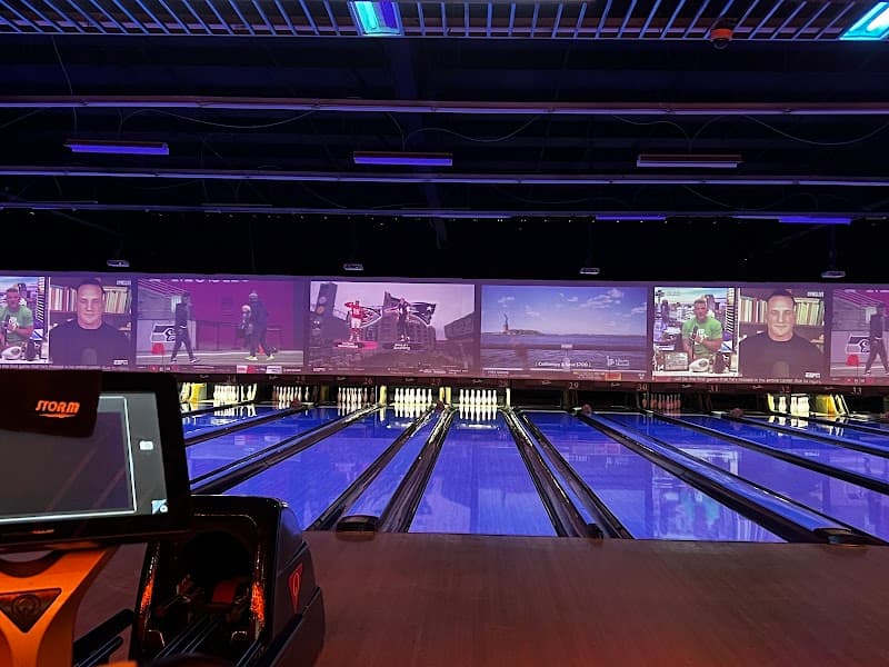 Interior view of Bowlero Winston-Salem bowling alley