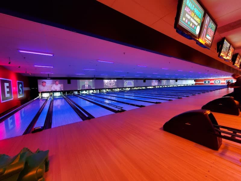 Interior view of Bowlero Yorktown bowling alley