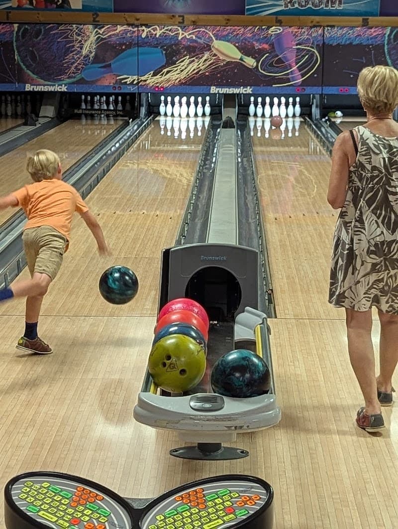 Interior view of Bowling Center bowling alley