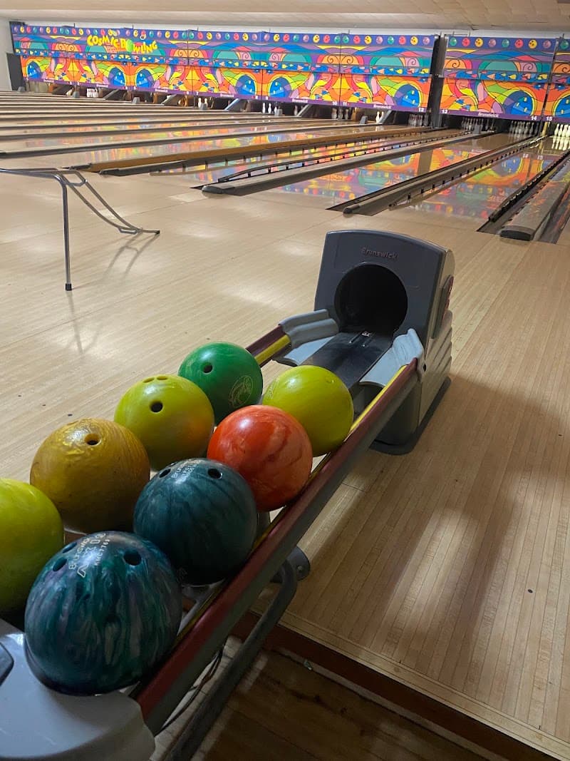 Interior view of Bowlmor Lanes II bowling alley