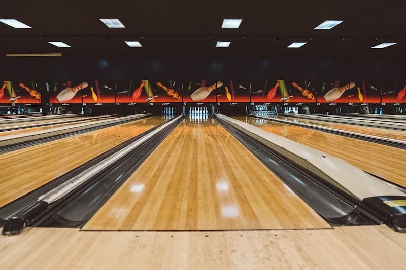 Interior view of Brighton Bowl bowling alley