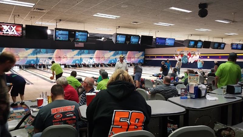 Interior view of Bronson Strike Zone bowling alley