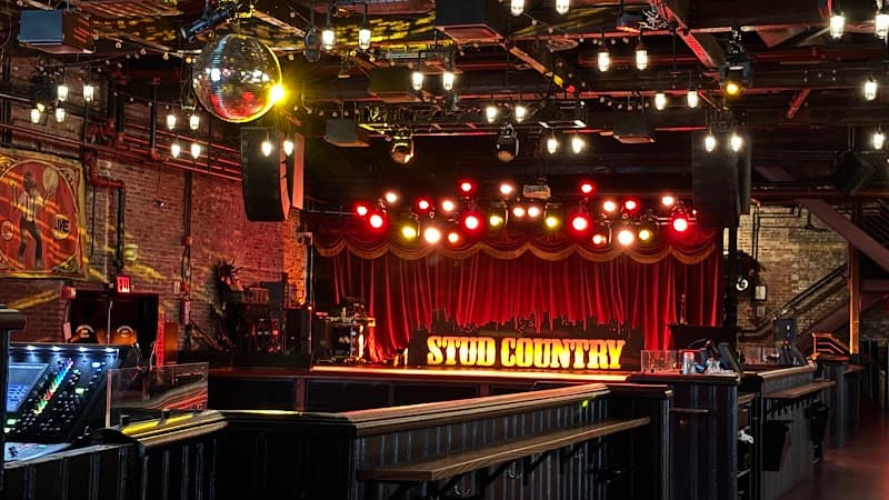 Interior view of Brooklyn Bowl bowling alley