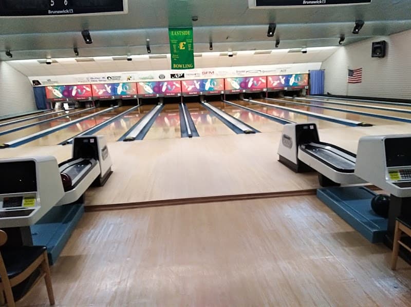 Interior view of Butler Bowl & Recreation Center bowling alley