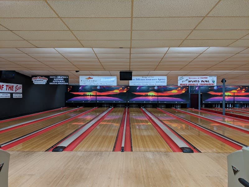 Interior view of B'ville Sports Bowl bowling alley