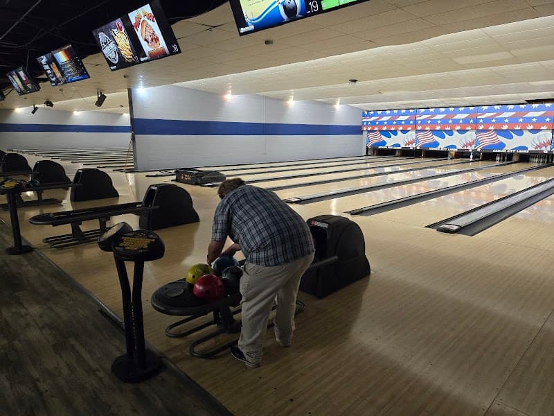 Interior view of Canon City Lanes bowling alley