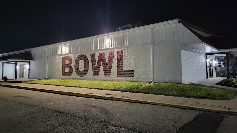 Interior view of Cedar Creek Lanes bowling alley