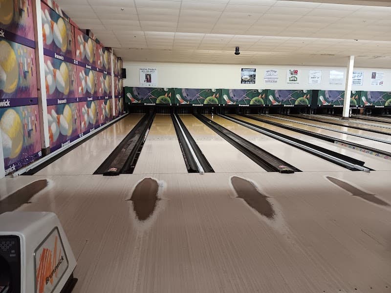 Interior view of Central Maine Family Fun Bowling Center bowling alley