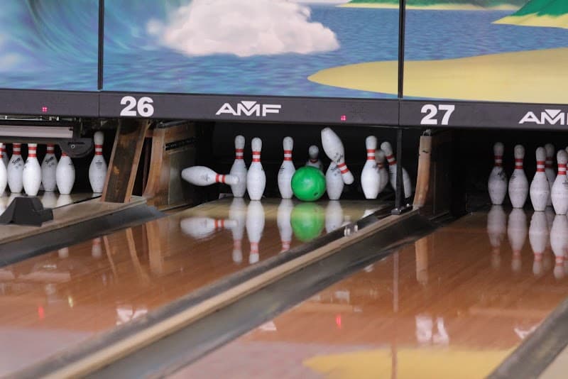 Interior view of Century Lanes bowling alley