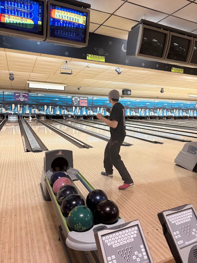 Interior view of Charger Lanes bowling alley